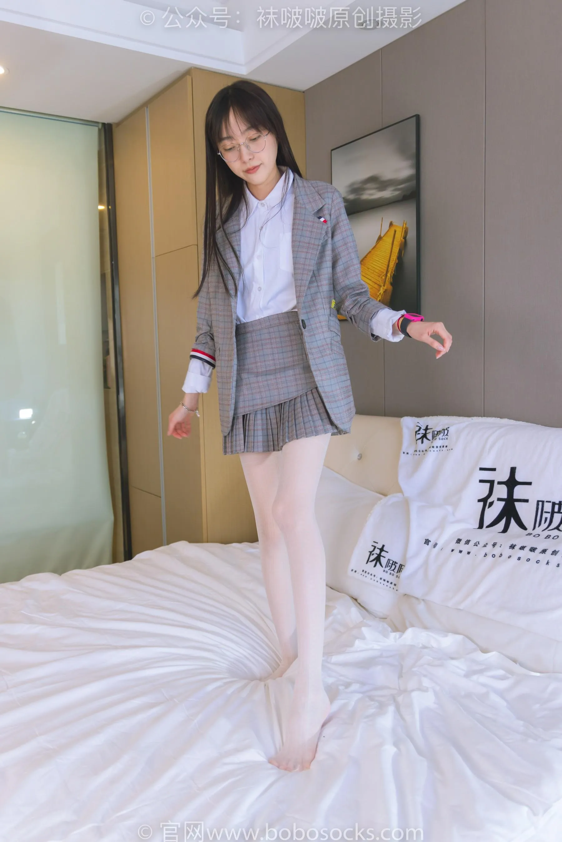 [BoBoSocks袜啵啵]NO.202 稚予-皮鞋、白色蕾丝丝袜、ol风[23] [53P]插图9